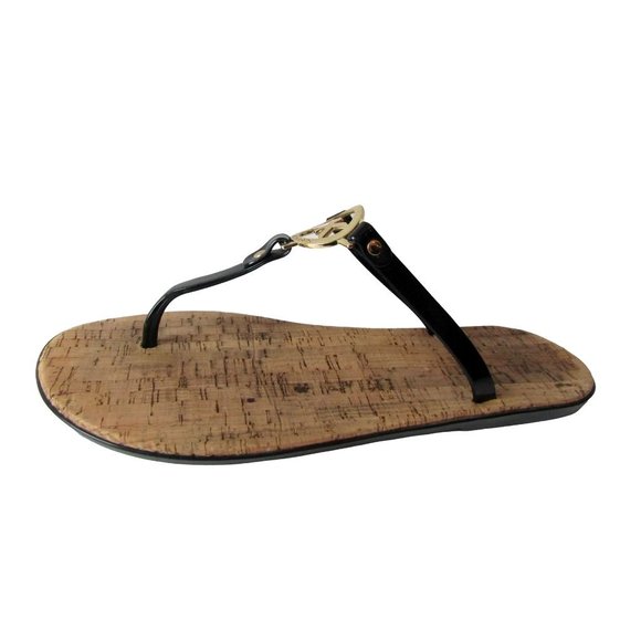 Michael Kors MK Black and Gold Sandals Size 11M - Picture 2 of 3